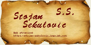Stojan Sekulović vizit kartica